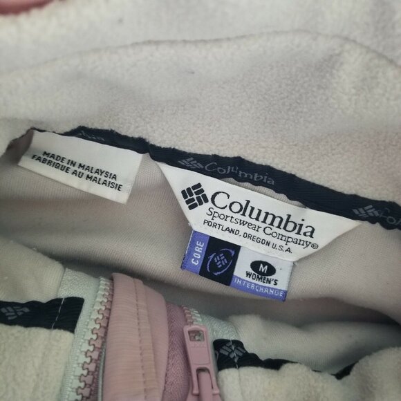 Columbia Sportswear Medium Full-Zip Core Interchange Jacket Pink Colorblock - Picture 5 of 8